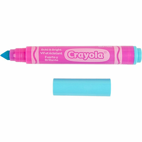 Crayola Bright/Bold Broad Line Markers Broad Conical Marker Point - Washable - Assorted Ink - Water Based - Assorted Barrel - 10 / Pack (587735)