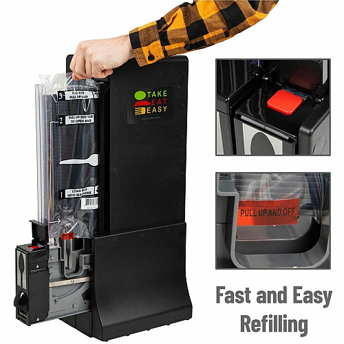 Mind Reader 3-Compartment Utensil Dispenser Organizer 300 - 3 Compartment(s) - 24" Height x 11.50" Width x 10.25" Length - Counter - Durable, Lightweight, Mold Resistant, Warp-free, Easy to Clean, Warp Resistant, Bacteria Resistant - Black - A (CUTDISPBK)