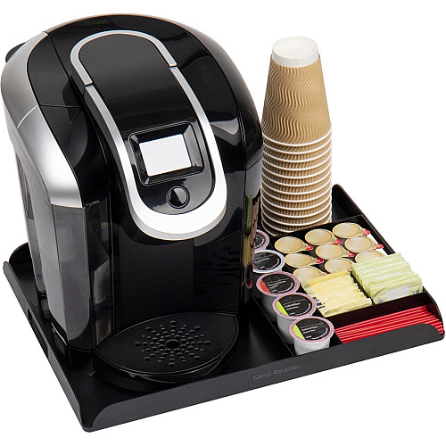 Mind Reader Anchor Collection Coffee Serving Station 7 x Coffee Pod - 7 Compartment(s) - 1.25" Height x 17.50" Width x 13.25" Depth - Counter, Desktop - Portable, Lightweight, Compact - Black - 1 Each (KEUTRAY)