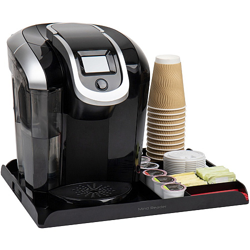 Mind Reader Anchor Collection Coffee Serving Station 7 x Coffee Pod - 7 Compartment(s) - 1.25" Height x 17.50" Width x 13.25" Depth - Counter, Desktop - Portable, Lightweight, Compact - Black - 1 Each (KEUTRAY)