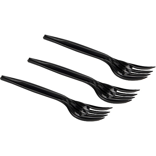 Mind Reader Cutlery Dispenser Utensil Refill Fork - Kitchen, Breakroom - Black - 100 / Pack (PFORK100)