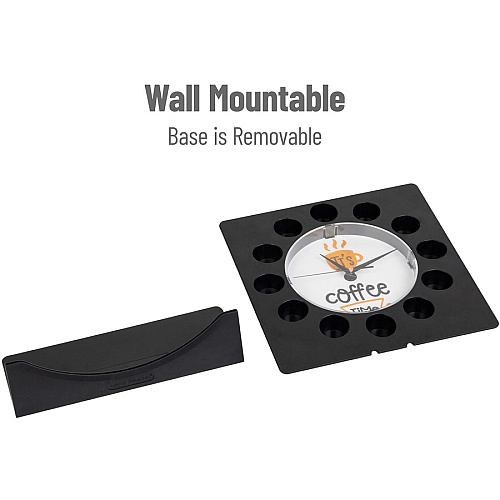 Mind Reader Anchor Coffee Pod Holder with Clock Black - 1 Each (PODCLOCK)