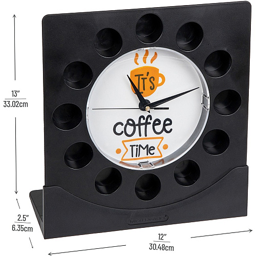 Mind Reader Anchor Coffee Pod Holder with Clock Black - 1 Each (PODCLOCK)