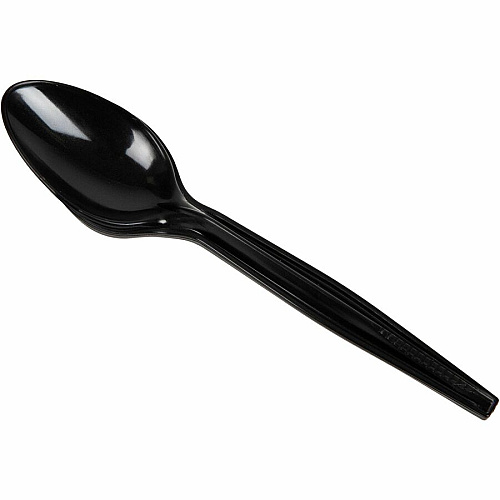 Mind Reader Cutlery Dispenser Utensil Refill Spoon - Kitchen, Breakroom - Black - 100 / Pack (PSPOON100)