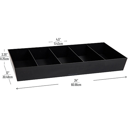 Mind Reader 5-Compartment Snack Organizer 5 Compartment(s) - Lightweight - Black - 1 Each (SNACKORGT)