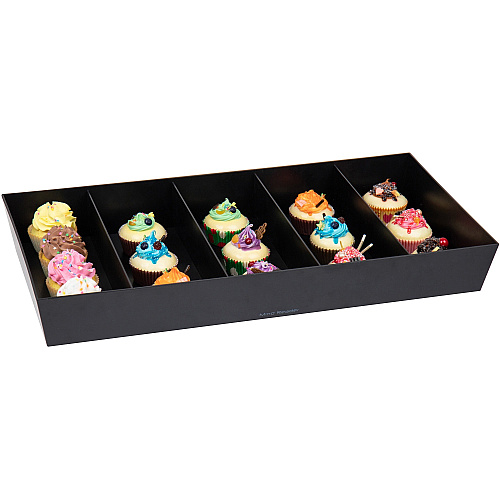 Mind Reader 5-Compartment Snack Organizer 5 Compartment(s) - Lightweight - Black - 1 Each (SNACKORGT)