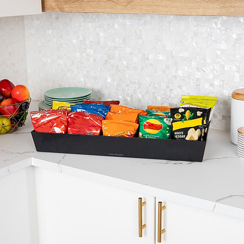 Mind Reader 5-Compartment Snack Organizer 5 Compartment(s) - Lightweight - Black - 1 Each (SNACKORGT)