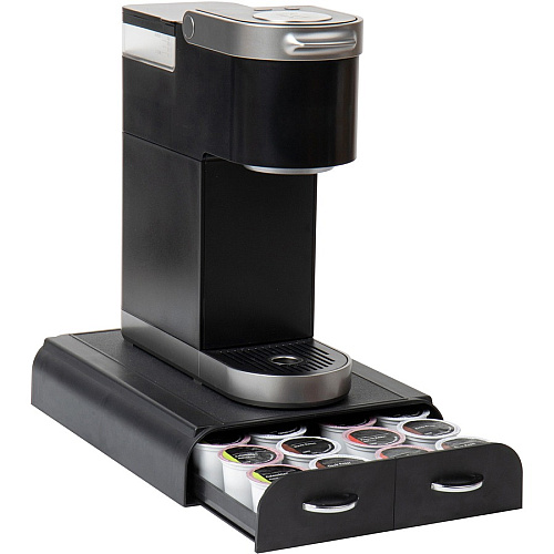 Mind Reader Anchor Coffee Pod Organizer 24 x Coffee Pod - 3 Drawer(s) - 2.50" Height x 9.50" Width x 12.25" Length - Counter - Heavy Duty, Easy to Clean, Rubber Grip, Compact, Lightweight, Durable - Black - Plastic - 1 Each (TRY2DR)