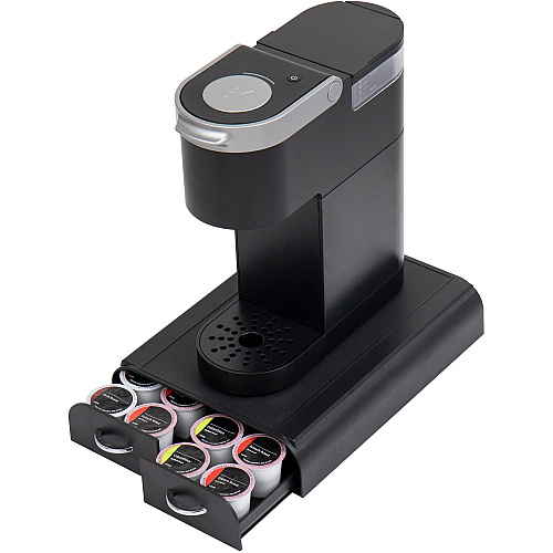 Mind Reader Anchor Coffee Pod Organizer 24 x Coffee Pod - 3 Drawer(s) - 2.50" Height x 9.50" Width x 12.25" Length - Counter - Heavy Duty, Easy to Clean, Rubber Grip, Compact, Lightweight, Durable - Black - Plastic - 1 Each (TRY2DR)