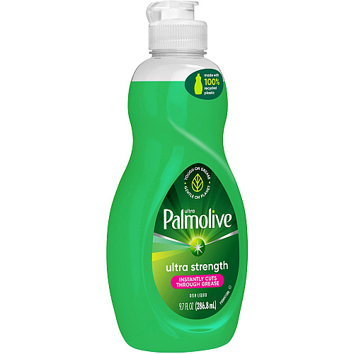 Palmolive&reg; Ultra Strength Liquid Dish Soap, 9.7-oz. Bottle 9.7 fl oz (0.3 quart) - 1 Each - Phosphate-free, Paraben-free, Eco-friendly - Green (61032015)