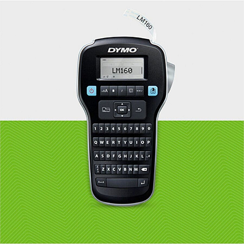 Dymo LabelManager 160 Portable Label Maker 0.25" , 0.38" , 0.50" - Battery - Black - Handheld - Auto Power Off, English Layout Keyboard, Compact, Lightweight, Portable (2175086)
