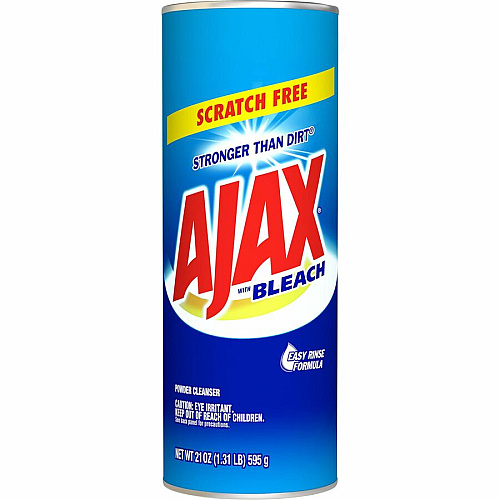 AJAX Powder Cleanser With Bleach 21 oz (1.31 lb) - Non-scratching, Phosphate-free - White - 12 / Carton (61034403CT)