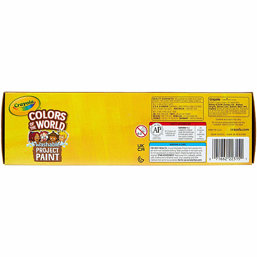 Crayola Colors of the World Washable Kids Paint Liquid - 2 fl oz - 10 / Pack - Assorted (542315)
