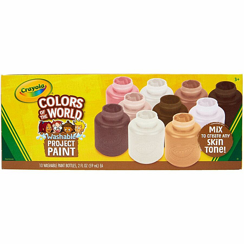 Crayola Colors of the World Washable Kids Paint Liquid - 2 fl oz - 10 / Pack - Assorted (542315)