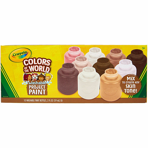 Crayola Colors of the World Washable Kids Paint Liquid - 2 fl oz - 10 / Pack - Assorted (542315)