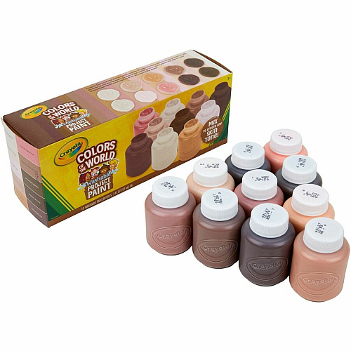 Crayola Colors of the World Washable Kids Paint Liquid - 2 fl oz - 10 / Pack - Assorted (542315)