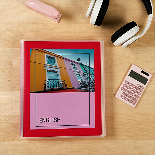 Avery&reg; Flexi-View 3 Ring Binder, 1 Inch Round Rings, 1 Red Binder 1" Binder Capacity - Letter - 8 1/2" x 11" Sheet Size - 175 Sheet Capacity - Fastener(s): Round Ring - Pocket(s): 1, Inside Back - Polypropylene, Poly - Red - Durable, Spine, Fl (17606)