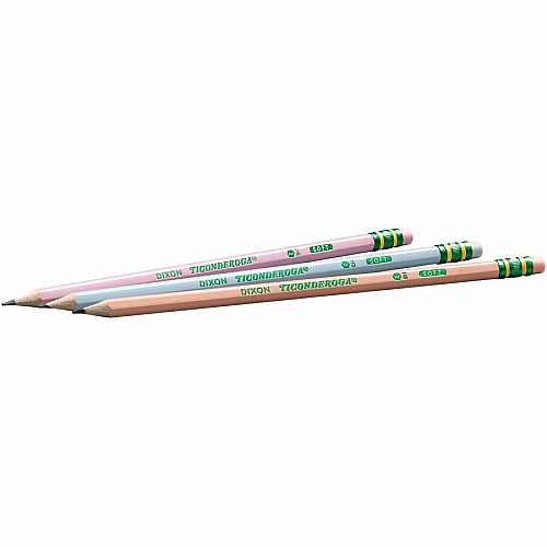 Dixon Wood Pencils Graphite Lead - Assorted Wood Barrel - 10 / Box (X13710)