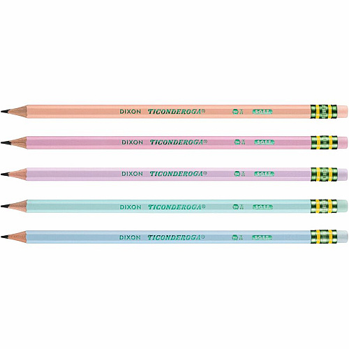 Dixon Wood Pencils Graphite Lead - Assorted Wood Barrel - 10 / Box (X13710)