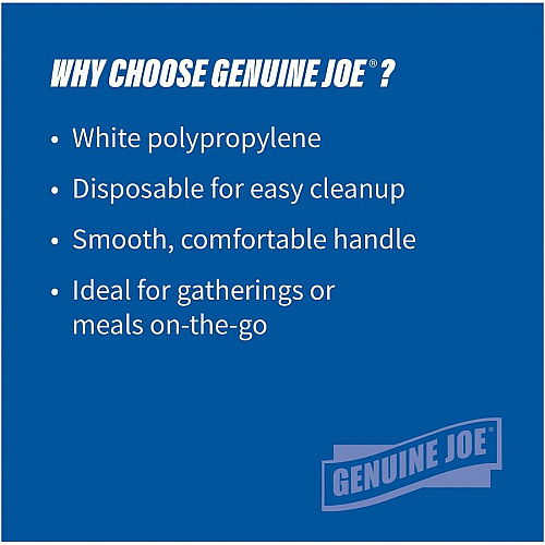 Genuine Joe Individually Wrapped Sporks Spork - Breakroom - Disposable - White - 1000 / Carton (GJO20051)