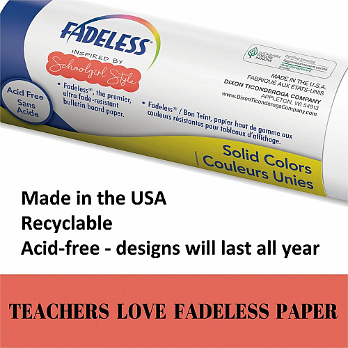 Fadeless Bulletin Board Paper Rolls Bulletin Board, Classroom, Art - 48" Width x 50 ft Length - 50 lb Basis Weight - Cotton Candy Cloud - 1 Roll (P0040045)