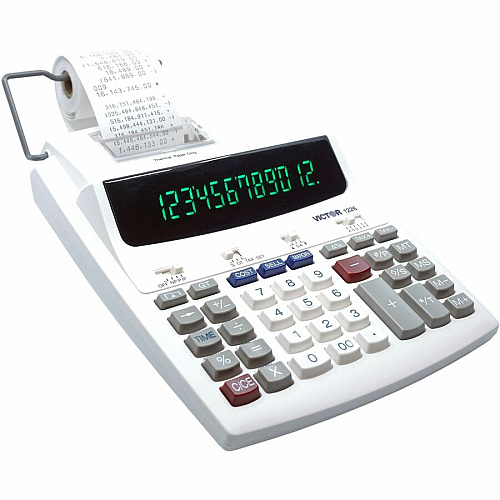 Victor 12-Digit Thermal Printing Calculator Thermal - 12 Digits - LED - White - 1 Each (1226)