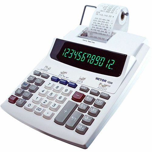 Victor 12-Digit Thermal Printing Calculator Thermal - 12 Digits - LED - White - 1 Each (1226)