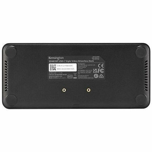 Kensington USB-C Triple Video Docking Station for Notebook, Monitor - USB Type C - 3 Displays Supported - 4K, Full HD - 3840 x 2160, 1920 x 1080 - USB Type-C - Black - Wired - Windows 10 - 85W (33480)