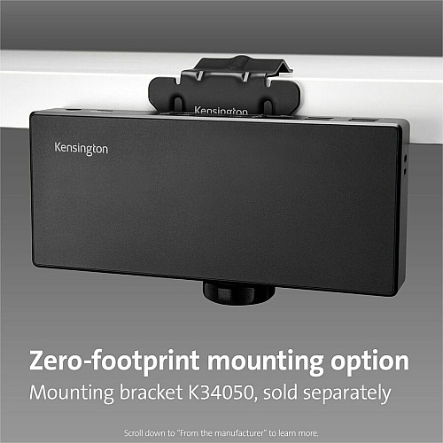 Kensington SD4780p USB 4K Hybrid Docking Station for Notebook, Monitor - USB Type C - 2 Displays Supported - 4K, UHD - 3840 x 2160 - 6 x USB Ports - USB Type-A - USB Type-C - HDMI - DisplayPort - Black - Wired - Windows 7, Mac OS X 10.14 Mojave, C (33620)