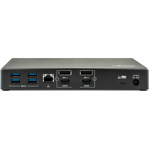 Kensington SD4780p USB 4K Hybrid Docking Station for Notebook, Monitor - USB Type C - 2 Displays Supported - 4K, UHD - 3840 x 2160 - 6 x USB Ports - USB Type-A - USB Type-C - HDMI - DisplayPort - Black - Wired - Windows 7, Mac OS X 10.14 Mojave, C (33620)