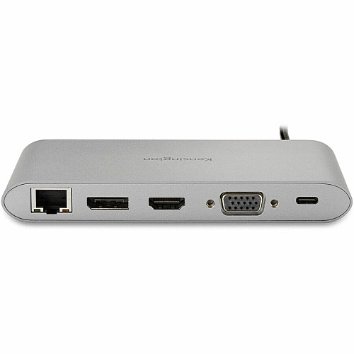 Kensington UH1440P USB-C Dual Video Mobile Dock for Notebook, Tablet, Smartphone, Monitor - Memory Card Reader - SD, microSD - USB Type C - 2 Displays Supported - Full HD - 1920 x 1080 - 3 x USB Ports - USB Type-A - USB Type-C - 1 x RJ-45 Ports -  (33853)