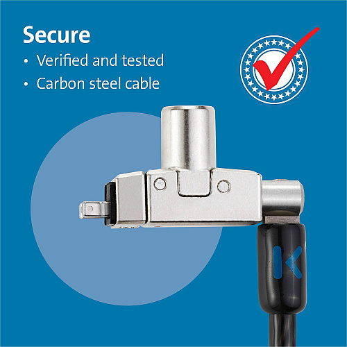 Kensington Slim N17 2.0 Keyed Laptop Lock 6 ft Cable - Keyed Lock - Black - Carbon Steel - For Notebook (60500)