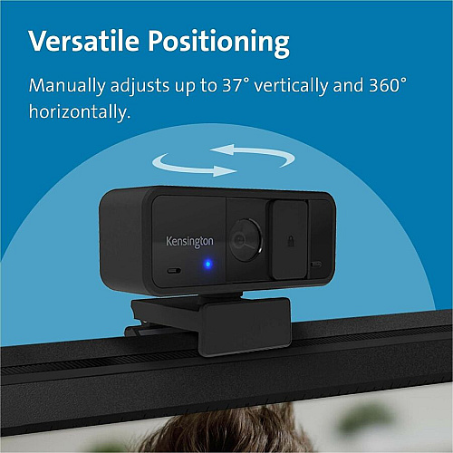 Kensington Webcam - Black - 1 Pack(s) 1920 x 1080 Video - Fixed Focus - Microphone (80250)