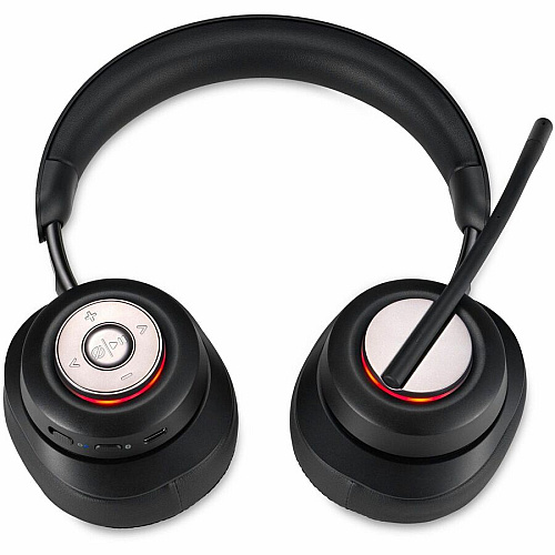 Kensington H3000 Bluetooth Over-Ear Headset Wireless - Bluetooth - 98.4 ft - Over-the-ear - Noise Canceling - Black (83452)