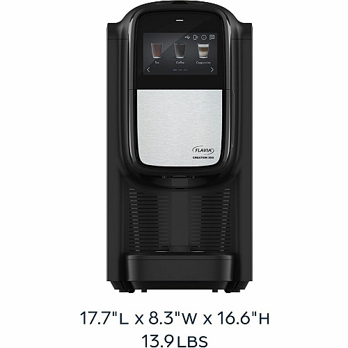 Flavia&reg; C300 Coffee Machine Brewer, 4.5" Touch Screen, Single-Serve Black (18000587)