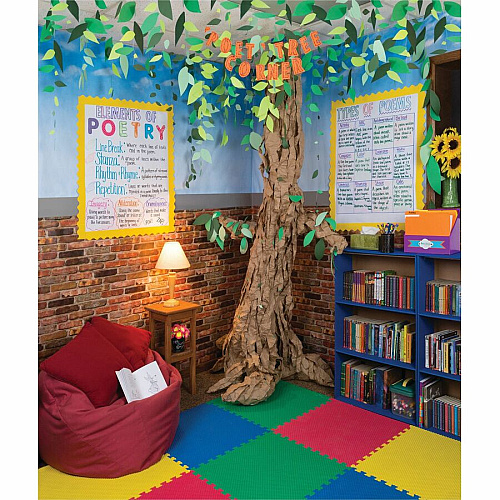 Fadeless Bulletin Board Paper Rolls Classroom, Door, File Cabinet, School, Home, Office Project, Display, Table Skirting, Party, Decoration - 48" Width x 50 ft Length - Wispy Clouds - Paper - 1 Roll (P0056935)