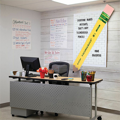 Fadeless Bulletin Board Paper Rolls Classroom, Door, File Cabinet, School, Home, Office Project, Display, Table Skirting, Party, Decoration - 48" Width x 50 ft Length - White Subway Tile - Paper - 1 Roll (P0057505)