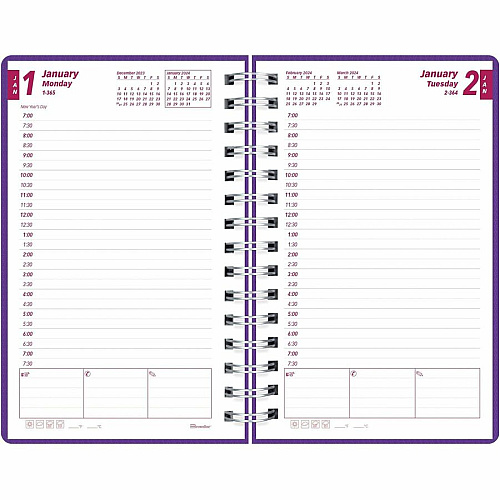 Brownline DuraFlex Daily Appointment Planner (CB634VPUR)