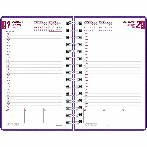 Brownline DuraFlex Daily Appointment Planner (CB634VPUR)