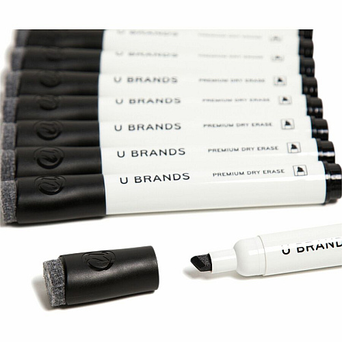 U Brands Dry-erase Markers Black Ink - 12 / Pack (2925U0112)