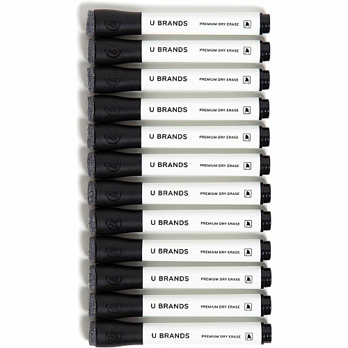 U Brands Dry-erase Markers Black Ink - 12 / Pack (2925U0112)