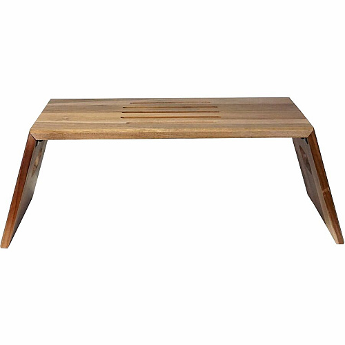Victor High Rise Portable Folding Laptop Desk 10 lb Load Capacity - 8.80" Height - Desk - Acacia Wood, Plywood - Natural (DC075)