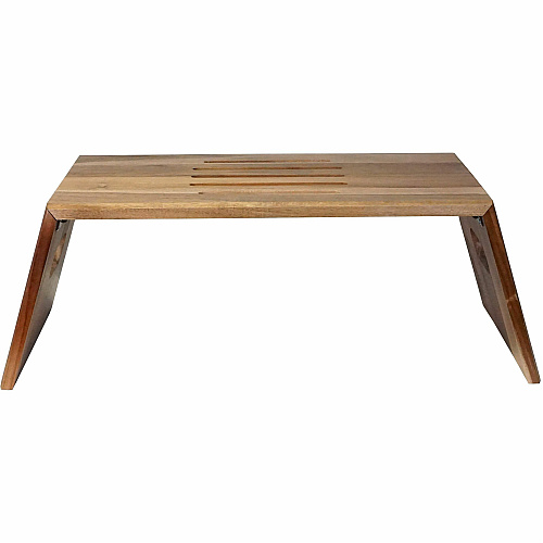 Victor High Rise Portable Folding Laptop Desk 10 lb Load Capacity - 8.80" Height - Desk - Acacia Wood, Plywood - Natural (DC075)