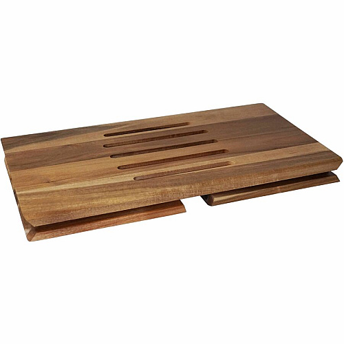 Victor High Rise Portable Folding Laptop Desk 10 lb Load Capacity - 8.80" Height - Desk - Acacia Wood, Plywood - Natural (DC075)