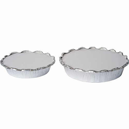 BluTable 7" Round Foil Pan Flat Board Lids Round - White, Silver - 500 / Carton (FOILLID7)