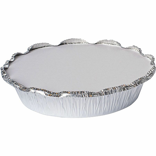 BluTable 7" Round Foil Pan Flat Board Lids Round - White, Silver - 500 / Carton (FOILLID7)