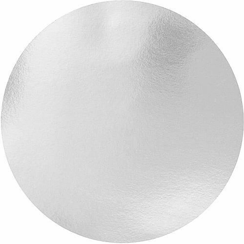 BluTable 9" Round Foil Pan Flat Board Lids Round - White, Silver - 500 / Carton (FOILLID9)