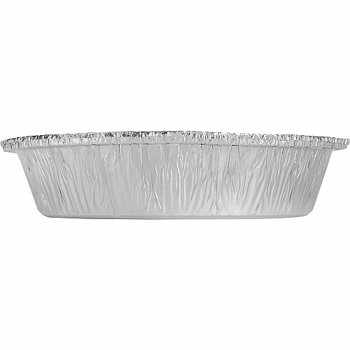 BluTable 7" Round Foil Pans Food, Food Storage - 7" Diameter - Silver - Aluminum Body - Round - 500 / Carton (FOILPAN7)