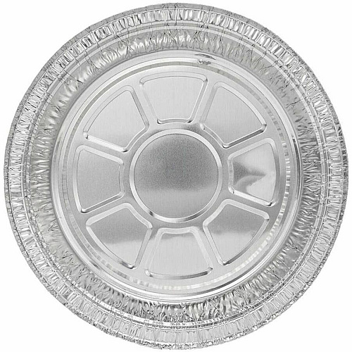 BluTable 7" Round Foil Pans Food, Food Storage - 7" Diameter - Silver - Aluminum Body - Round - 500 / Carton (FOILPAN7)