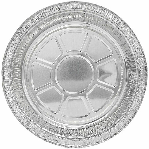 BluTable 7" Round Foil Pans Food, Food Storage - 7" Diameter - Silver - Aluminum Body - Round - 500 / Carton (FOILPAN7)